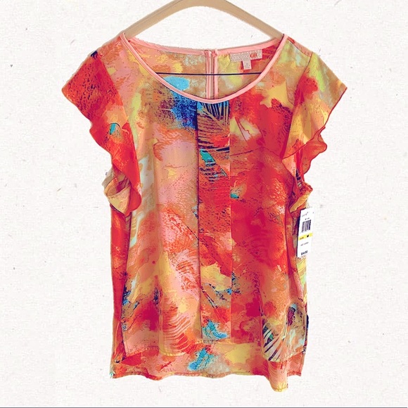 GB multi-color blouse Medium - Picture 2 of 4